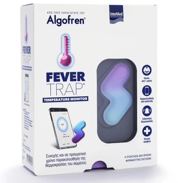 INTERMED - FEVER TRAP Temperature Monitor Θερμόμετρο Συνεχούς Παρακολούθησης (επαναφορτιζόμενο patch)